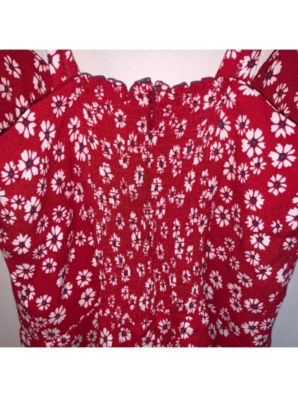 Reformation Baldwin Dress Red Daisy Print Mini Dress 4 - Picture 13 of 14